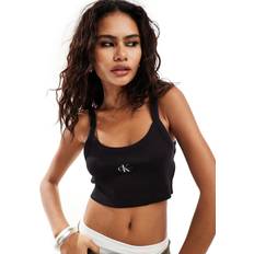 3XL Sujetadores Calvin Klein Ribbed Cotton Bralette Top - Black