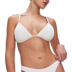 Good American Swimwear Good American Women's Always Fits Perfect Fit Swim Bikini Top Cloud White