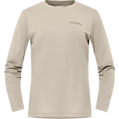 Beige - Kyllä T-paidat Norrøna Femund Tech Long Sleeve - Oatmeal