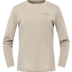 Grå - Skiløb Overdele Norrøna Women's Femund Tech Long Sleeve Oatmeal, XS, Oatmeal