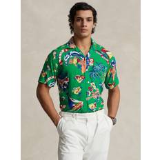 Men - Viscose Shirts Polo Ralph Lauren Lightweight Camp Tropical Shirt, Green/Multi