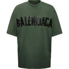 Balenciaga Herren Bekleidung Balenciaga New Tape Type T-shirt - Dark Green