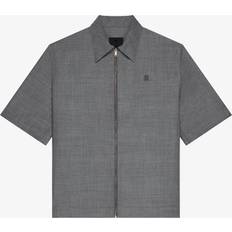 Men - Wool Shirts Givenchy Wool Short Sleeve Zip-up Shirt