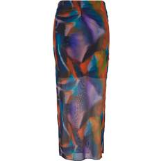 Mesh Kjolar Urban Classics Långkjol AOP Mesh Tube Skirt för Dam flerfärgad