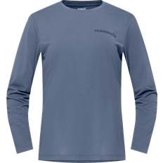 Gang & Vandring - Grå T-shirts Norrøna Women's Femund Tech Long Sleeve Vintage Indigo, XS, Vintage Indigo