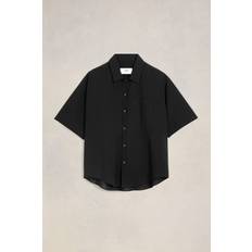 XXXS Shirts Ami Paris Collar Cotton-Crepe Shirt Black