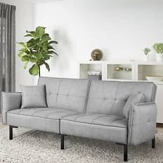 FDW Futon Gray Sofa 78" 2 Seater