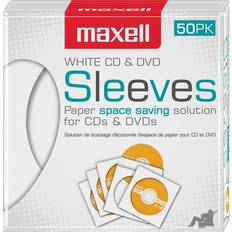 Optical Storage Maxell Sold by: PNWB Office Products, White CD DVD Sleeves Sleeve Slide Insert White Bundle of 5