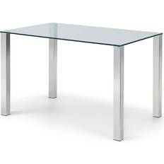 Dunelm Enzo Polished Chrome/Silver Dining Table 80x120cm