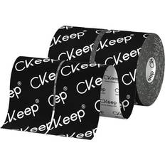 Kinesiology Tape CKeep Kinesiology Tape 2 Rolls Cotton Elastic Premium Athletic Tape Black