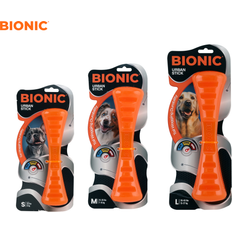 Bionic urban stick tough rubber dog chew toy play floats bouncy