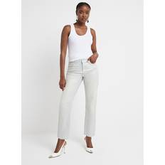 Silver Jeans River Island Womens Stove Pipe Straight Coated Jeans 12S