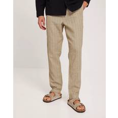 Les Deux Patrick Linen Pants Linnebyxor Sand/Black