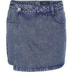 Hosen & Shorts Noisy May NMNoami HW Denim Skort Short hellblau in