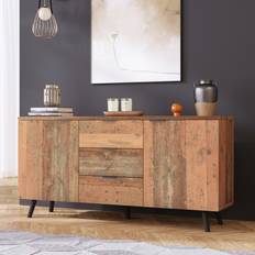 Vesgantti Vintage Brown Cabinet with Sideboard