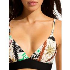 Multifarvet Bikinitoppe Seafolly Women's Atlantis Banded Bralette Bikinitop kulørt