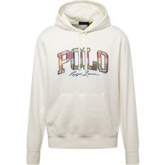 Herre - Hoodies - Naturfarvet Sweatere Polo Ralph Lauren Råhvid og ternet fleece-hættetrøje med collegelogo