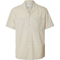 Grijs - Oxford overhemd Overhemden Selected Cotton Short Shirt