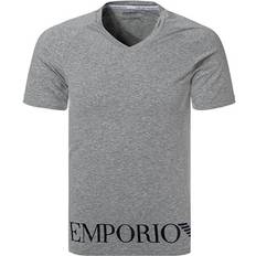 Emporio Armani Herren T-Shirt grau Baumwolle unifarben