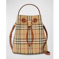 Burberry Bucket Bags Burberry Small Check Drawstring Bucket Bag VNTG CHKBRIAR BROWN