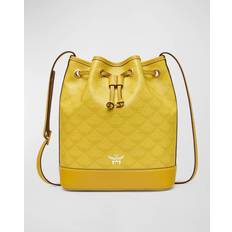 Bucket Bags MCM Lauretos Monogram Drawstring Bucket Bag LEMON GOLD