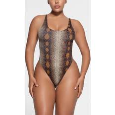 XXS Swimsuits SKIMS Womens Desert Snake Print Signature Snake-print Stretch Recycled-nylon