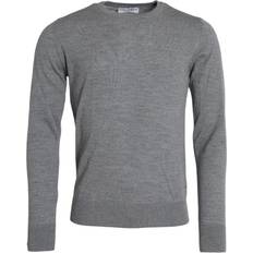 Dolce & Gabbana Gray Sweaters Dolce & Gabbana Ash Gray Wool Crew Neck Pullover Men's Sweater