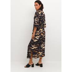 Brown - Long Dress Dresses Kaffe Laila Animal Print Midi Dress Brown