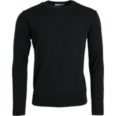 Dolce & Gabbana Gray Sweaters Dolce & Gabbana Dark Gray Wool Crew Neck Pullover Men's Sweater