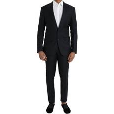 Dolce & Gabbana Blue Suits Dolce & Gabbana Dark Blue Wool NAPOLI Formal Piece Men's Suit