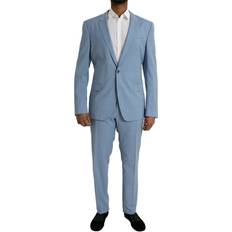 Dolce & Gabbana Blue Suits Dolce & Gabbana Light Blue Polyester MARTINI Formal Piece Men's Suit