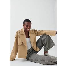 Gina Tricot Kappor & Rockar Gina Tricot Short trench coat trenchcoats Beige Female