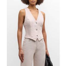 Coton - Femme Gilets Agolde Heller Vest - Light Grey