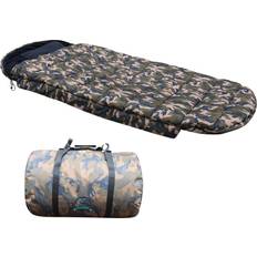 Carpzilla Sleeping Bag Fleece Lined with Pillow Camouflage Green