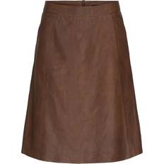 A-Linjeformad Kjol Skind -