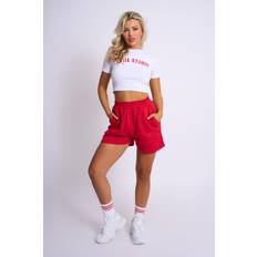Kaiia Logo Sweat Shorts Red