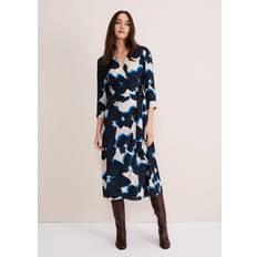 Women's Rae Floral Wrap Dress BLUE/CAMEL/PINK
