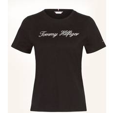Tommy Hilfiger Dam T-shirts Tommy Hilfiger Nos Script Regular C-Nk Ss - Black