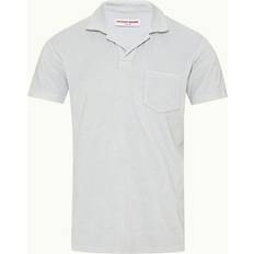 Orlebar Brown Terry Towelling Light Sky Pool Tailored Fit Organic Cotton Towelling Resort Polo Shirt LIGHT SKY POOL