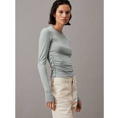 Calvin Klein Jersey Blouses Calvin Klein Geplooide Top Van Zacht Jersey