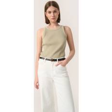 Soaked in Luxury Toppe Soaked in Luxury Slsimone Tank Top Kvinde Toppe Slim Fit hos Magasin Spray Green
