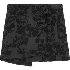 Acryl Röcke Ganni Boucle Jacquard Suiting Mini Skirt Rock Black