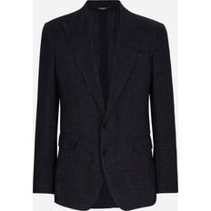 Lino Trajes Dolce & Gabbana Single-breasted linen-blend jacket grey