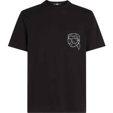 Karl Lagerfeld K/ikonik Monogram Pocket T-shirt, Man, Black