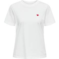 Rood - Vrouw T-shirts JdY PISA Shirt - Rood/Wit