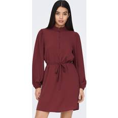 Abito camicia - Rosso Vestiti Only Long Sleeved Shirt Dress