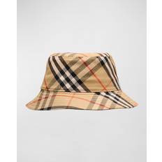 Natural Accessories Burberry Ekd Check Twill Bucket Hat