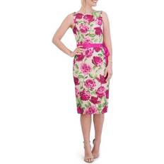 Eliza J Floral Embroidered Sheath Cocktail Dress