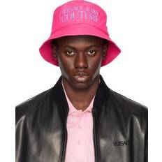 Pink Hats Versace Jeans Couture Pink Logo Bucket Hat E401 FUXIA