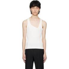 Bianca Saunders White Scoop Neck Tank Top WHITE